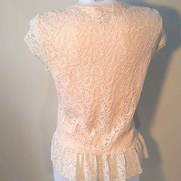 Vintage Lace Faux Corset Style Y2K Boho Fairy Top by Studio 1940. - Picture 6 of 13